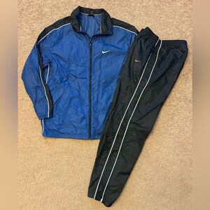 VTG Nike Suit Nylon Full Zip Light Jacket & Pants Track  Windbreaker Size M